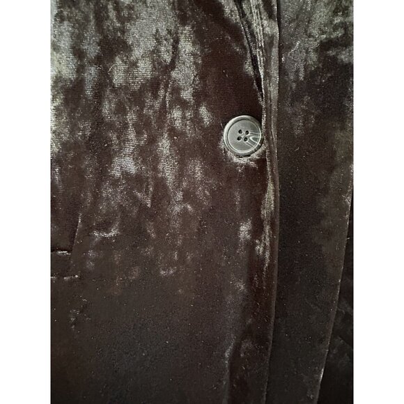 Cupio Black Crushed Velvet Blazer Plus Size 2x Lined Jacket Button Front NEW - Picture 6 of 12